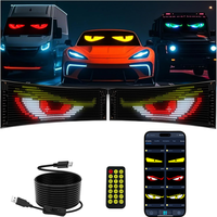 Autocollant LED pour camion, effet œil de démon, ultra-fin, verre intelligent, décalcomanie pour voiture, écran LED souple aléatoire pour voiture, alimentation USB, sans perte