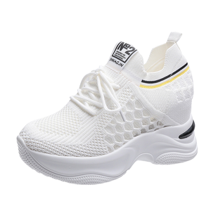 Zapatillas Deportivas Desechables de Tacón Alto y Plataforma Gruesa, Transpirables, de Malla, para Mujer - Product Image 1