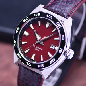 Reloj de Buceo de Lujo para Hombre, Edición Limitada, Resistente al Agua 20 Bar, Correa de Cuero Genuino, Mecánico Analógico Miyota, Acero Inoxidable, Color Azul Nieve - Product Image 3