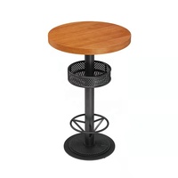 (SP-RT052) Moderne de haute qualité noir base et tables basses en bois haut salle à manger meubles