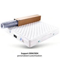 Matelas orthopédique de luxe de qualité hôtelière 10 pouces, taille Queen/King, double, à ressorts ensachés et mousse à mémoire de forme compressée