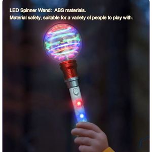 ไม้กายสิทธิ์หมุนได้ 16 ดวง LED ของเล่นเด็กพร้อมแบตเตอรี่ในตัว ไอเดียของขวัญสุดเจ๋งสำหรับเด็กชายและเด็กหญิง สนุกสนานในวันเกิด - Product Image 5