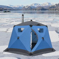 Anpassbares, großes, wasserdichtes, umweltfreundliches, tragbares Eisfischerzelt aus verdicktem Stoff für extreme Bedingungen
