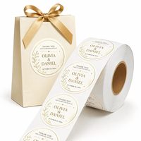 Autocollants personnalisés pour boîtes cadeaux, logo de marque, étiquettes autocollantes, vinyle imperméable, emballage rond, impression d'étiquettes de scellage pour cadeaux