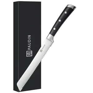 U4 New Design 8 Inch Chefs Knife 5Cr15Mov Steel Serrated Edge Blade With ABS Handle OEM Kitchen Knife Bread Knife