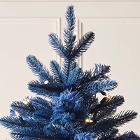 Sapins de Noël en métal de haute qualité de couleur bleue, mélange de PE et de PVC, prix EXW