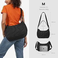 Puffer Sling Crossbody Sac à main en nylon à la mode pour femmes Sac de lune confortable pour le quotidien