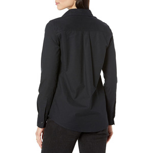 Chemise décontractée à manches longues pour femme, 100 % coton, douce, durable, respirante, écologique, été-automne, avec poches - Product Image 5