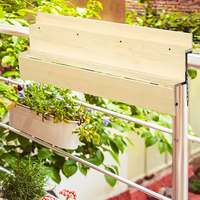 Table de balcon suspendue Combohome en bois d'épinette, pliable, pour balustrade, table de bar peu encombrante, bureau de service pour petits balcons