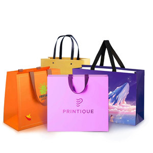 Recyclable <b>Biodegradable</b> Custom Shopping Paper Bag <b>Packaging</b> Luxury Gift Paper Bags with Your Own Logo for Small Business - Product Image 1