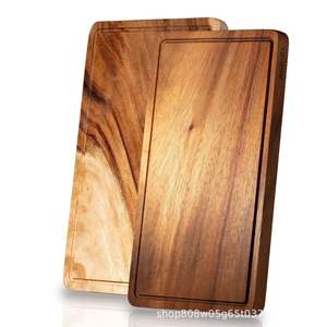 Tabla de cortar cuadrada de madera maciza, tabla de cortar de cocina para frutas, verduras, carne, plato de pizza, Color Retro Ly1129 - Product Image 3