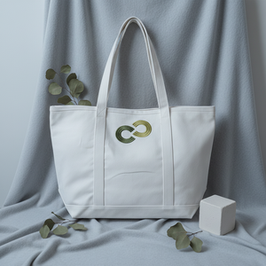 Sac fourre-tout en toile de coton réutilisable, écologique, 20 oz, avec logo personnalisé imprimé, vente en gros - Product Image 2