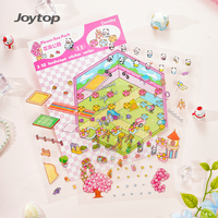 Stiker Kertas Spiral Transparan Joytop untuk Jurnal, Perencana, Dekorasi, Logo Kustom, Tahan Air, Perlengkapan Sekolah