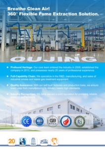 Bras d'aspiration flexible certifié CE 3m, 360 °   Rotation et vol stationnaire pour l'extraction des fumées/de la poussière de soudage - Product Image 6