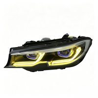 Phares LED SJC Auto pour BMW Série 3 G20 G28 2020-2022, double couleur jaune et blanc, feux de jour DRL, assemblage automobile Plug & Play, argent d'origine