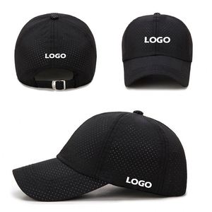 Casquette de baseball en maille polyester avec logo personnalisé, pour le golf, le tennis, les sports de plein air, séchage rapide, respirante - Product Image 2