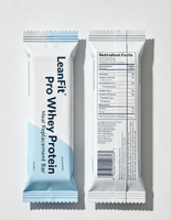 Barre de remplacement de repas protéinée sans sucre LeanFit Pro pour adultes - Sans cruauté animale
