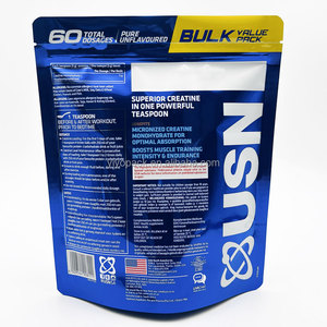 Sachet Doypack Personnalisé avec Fermeture Zip pour Protéines Isolées de Lactosérum (<span class=keywords><strong>Whey</strong></span>) 3kg/<span class=keywords><strong>5kg</strong></span>/10kg – Idéal pour Compléments Alimentaires et Lait – Impression Personnalisée – EN STOCK - Product Image 2