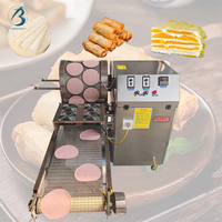 Machine automatique multifonctionnelle motorisée en acier inoxydable de qualité alimentaire pour la fabrication de feuilles de rouleaux de printemps, de lumpia, de crêpes et de rouleaux aux œufs