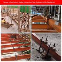 Support photovoltaïque en acier zingué, boulons en U, poutre cantilever, pince de fixation pour câble, tube de qualité 4, marque YQ, modèle 10x10 plat
