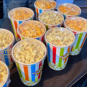 Petit grand seau d'emballage alimentaire à rayures avec revêtement éco pla 3 <span class=keywords><strong>de</strong></span> 200 ml pour collation seau d'emballage <span class=keywords><strong>de</strong></span> pop-corn en papier jetable pour maïs soufflé - Product Image 3