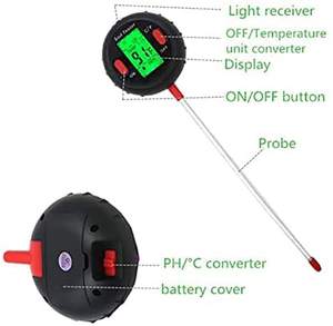 Toptan fabrika fiyat <span class=keywords><strong>5</strong></span> In 1 toprak test cihazı açık ve kapalı bitkiler bahçe aletleri toprak nem test cihazı toprak ph sensörü metre - Product Image 4