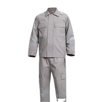 Ensemble de vêtements de travail de sécurité réfléchissants en coton à haute visibilité, 2 pièces, respirant, combinaison de travail industrielle unisexe, pour les travailleurs routiers