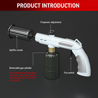 Chalumeau à flamme traditionnel rechargeable en acier inoxydable et alliage de zinc, torche à propane pour barbecue