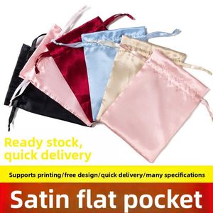Sacs à poussière en tissu satiné recyclable et écologique de haute qualité, avec cordon de serrage, taille personnalisée pour chaussures, bijoux, cosmétiques, emballage cadeau - Product Image 2