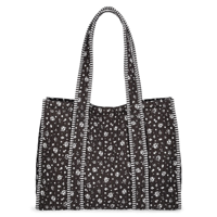 Nouveau sac fourre-tout matelassé à carreaux floraux minimaliste, sac fourre-tout tendance de grande capacité pour les trajets quotidiens