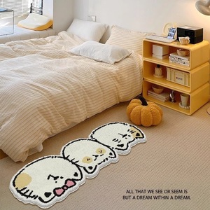 Alfombra de Piso de Franela Sintética con Diseño de Gato de Dibujos Animados, Antideslizante, Larga, para Dormitorio, Junto a la Cama, con Estampado Animal, Forma Novedosa, para Uso Doméstico - Product Image 4