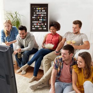 100 Películas Scratch Off Poster Top Movie Bucket List Poster Movie Scratch Off Poster con Easy Off Foil - Product Image 4