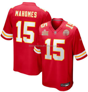 Nuove Maglie Stagione 2025/26 della Squadra di Football Americano Kansas City Chiefs # 15 Mahomes # Maglie Sportive da Uomo 87 Kelce all'Ingrosso - Product Image 1