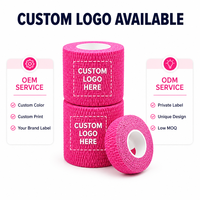 Bandage Cohésif Élastique Auto-Adhésif Non Tissé Coloré OEM pour le Soutien des Blessures Sportives et les Soins des Plaies d'Animaux (en Rouleaux)