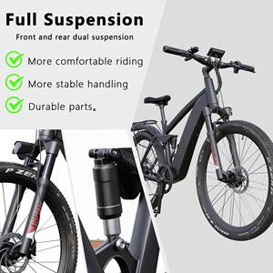 Bicicleta Eléctrica de Montaña de 52V21Ah con Suspensión Completa, 1000W, 27.5 Pulgadas, Hidráulica, para Deportes, V1, 1000W, V1 M - Product Image 3
