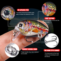 Umpan pancing buatan, 5 buah/kotak Set NEWUP 2.8cm 2g umpan pancing ikan kecil plastik keras umpan pancing Crankbait kombo