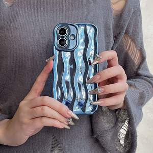 Custodia per telefono cellulare con motivo a onda elettroplata di tendenza per <span class=keywords><strong>iPhone</strong></span> 16 15 14 <span class=keywords><strong>13</strong></span> 11 12 <span class=keywords><strong>Pro</strong></span> <span class=keywords><strong>protezione</strong></span> per fotocamera con copertura in TPU multicolore Max - Product Image 5