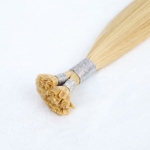 Extensions de cheveux <span class=keywords><strong>en</strong></span> V, cheveux humains vierges, lisses comme des baguettes, extensions de cheveux à fusion, blond naturel, brun - Product Image 2