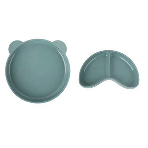 Plato de silicona para comida de bebé, divisor desmontable con ventosa, tres compartimentos para niños de 0 a 12 meses, juego de alimentación para la hora de comer - Product Image 2