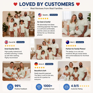 Pijamas Familiares Certificados BSCI OEKO TEX, de Algodón y Bambú con Estampado, Ropa de Dormir Transpirable, Conjuntos Casuales para Mamá, Papá, Niños e Infantes - Product Image 4