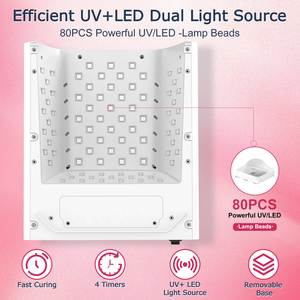 Đèn sấy móng tay LED UV không dây sạc lại 60W hai đèn, mẫu mới 2025, dành cho tiệm nail - Product Image 5