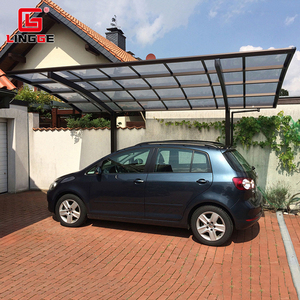 Duy Nhất Xe Nơi Trú Ẩn Độ Bền Mạnh Mẽ Không Thấm Nước Nhôm Carports Polycarbonate Mái Nhà Để Xe Hiện Đại Cantilever Xe Bãi Đậu Xe - Product Image 4