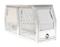 Boîte à outils en alliage revêtu de poudre, g avec étui de transport de chien, canopée demi-goutte légère et boîte à demi-chien, plaque plate en aluminium, cage pour chien