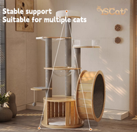 Arbre à chat de luxe en gros 2025, meubles, lit, design moderne en bois, style classique de Noël, sisal, sur mesure, extra décoratif, grand