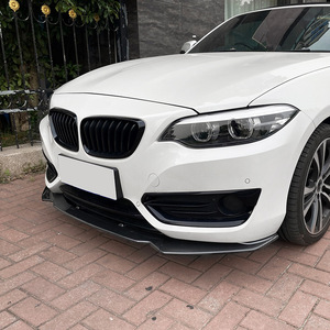 Front Bumper Lip Splitter For Bmw 2 Series F22 2014-2019 Piano Black Carbon Fiber Texture PP Material - Product Image 3