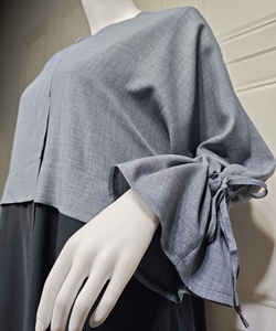 Dubai-inspired Modest <strong>Abaya</strong> for Women Ice Silk Crepe Turkish Muslim Cardigan Patchwork <strong>Design</strong> Summer Casual Conservative Robe - Product Image 6