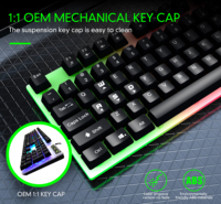 104 Tombol Berkabel Hitam Putih USB Hitam Putih Kombo Keyboard dan Mouse Gaming Murah