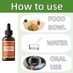Suplemento líquido inmune para la tos de mascotas Hanyun para perros, cuentagotas, soporte alimenticio, alivia la tos y las sibilancias, comida húmeda - Product Image 5