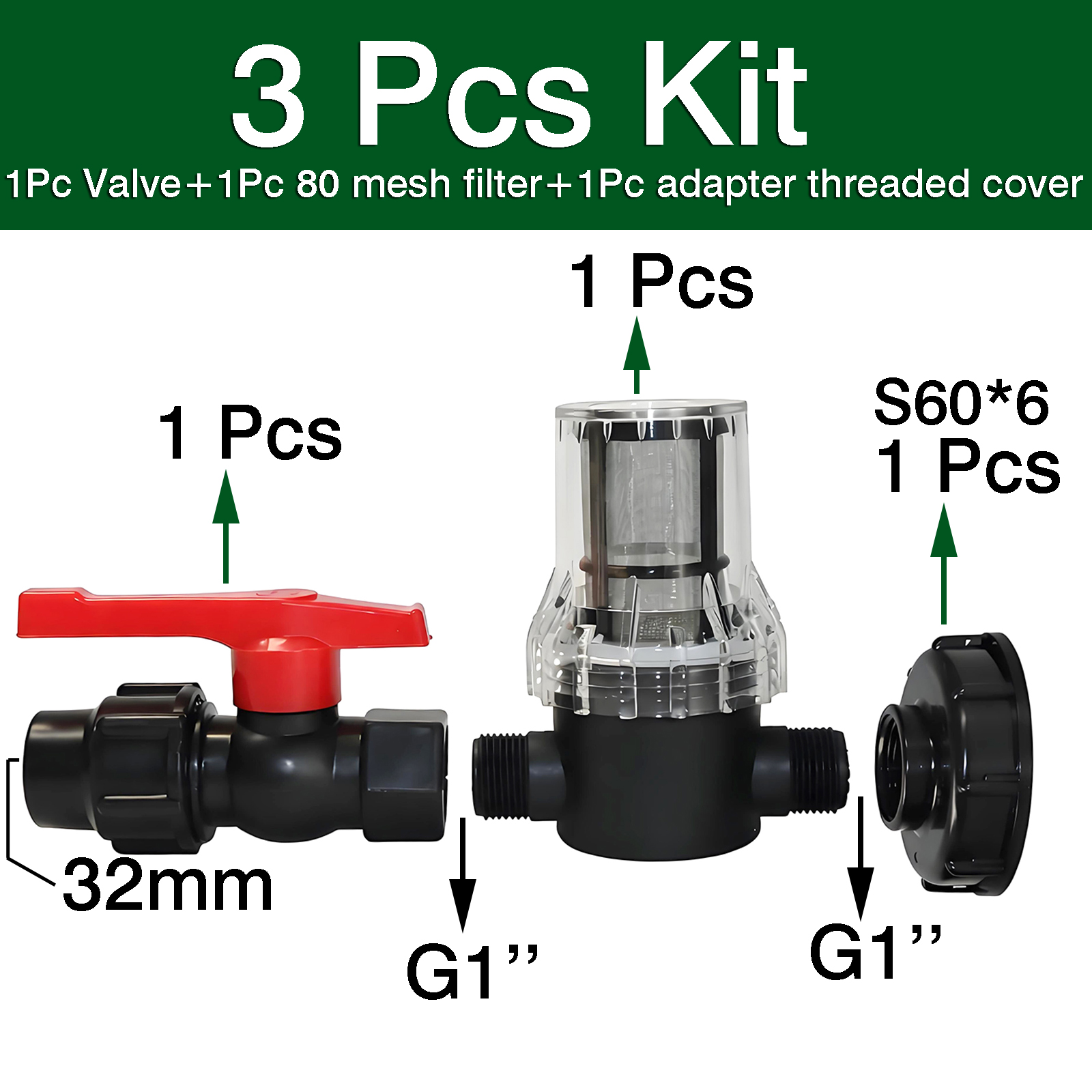 Kit Nero G1'' 3 Pezzi