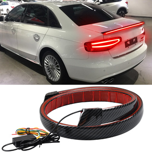 Feux de freinage arrière de coffre de voiture 130cm, Fiber de carbone 12V LED haut feu d'arrêt arrière supplémentaire clignotant multifonction feu de course - Product Image 1